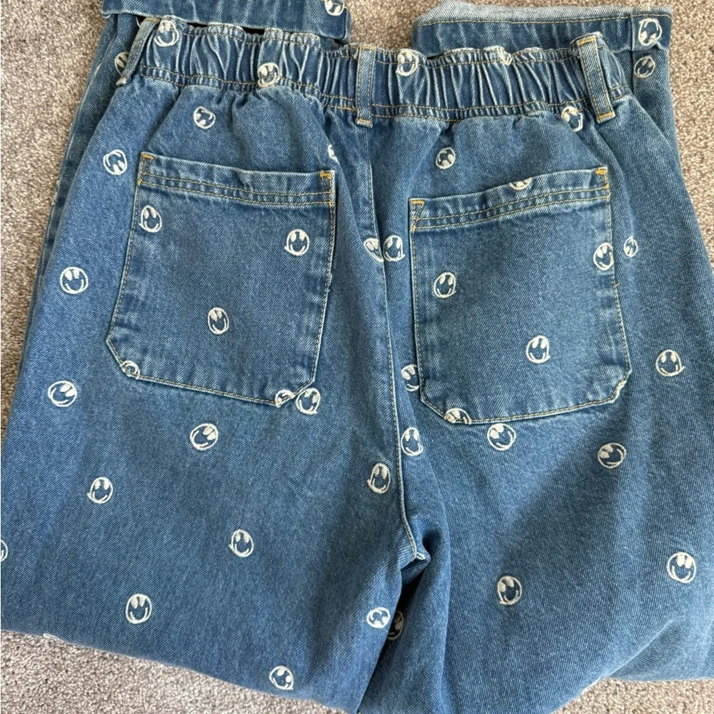 BDG Blue Smiley Fave Patterned Straight Leg Jeans-M - Picture 4 of 4
